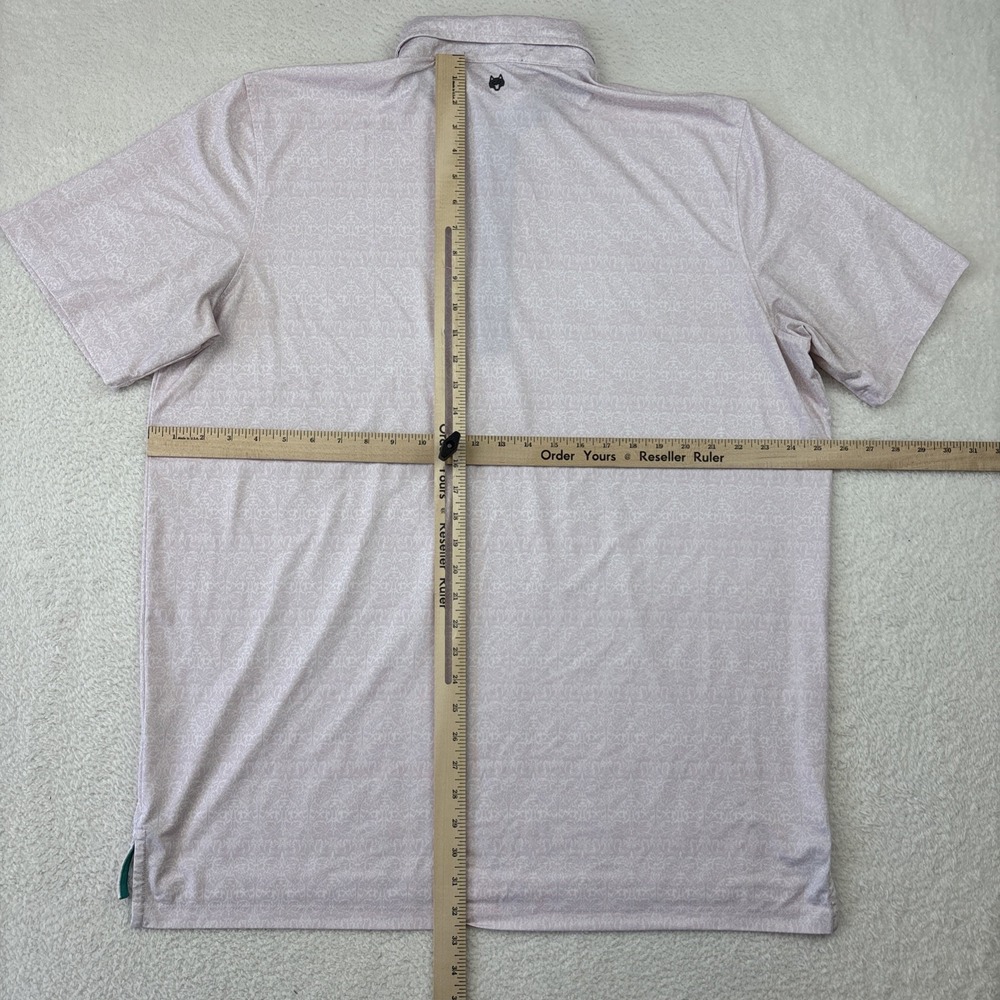 GREYSON Mens Performance‎ Polo Shirt XL Pink AOP Lightweight Golf No Logos EUC - Picture 6 of 15